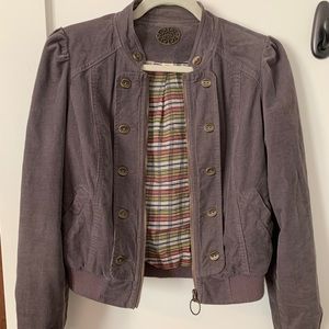 Anthropologie Idra Corduroy Bomber Jacket